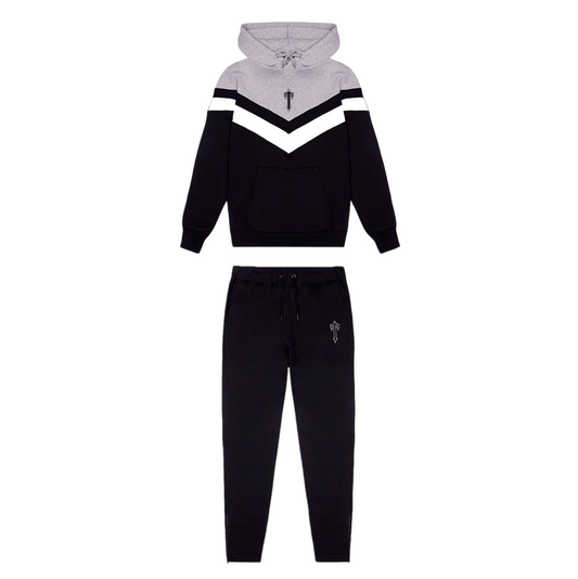 Trapstar V Stripe Tracksuit - (BLACK/WHITE)