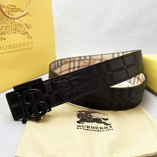Burberry TB Belt - (TRIPLE BLACK)