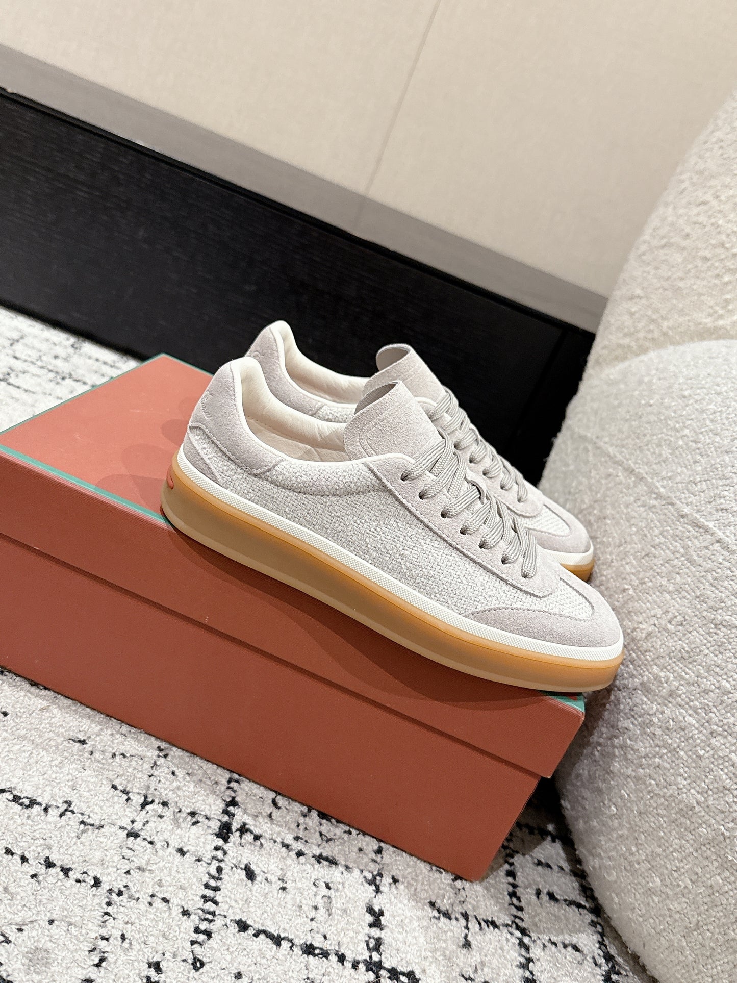 Loro Piana Tennis Walk Denim Light Cream