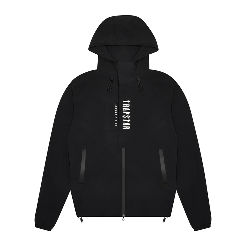 Trapstar Decoded Windbreaker - (BLACK/WHITE)