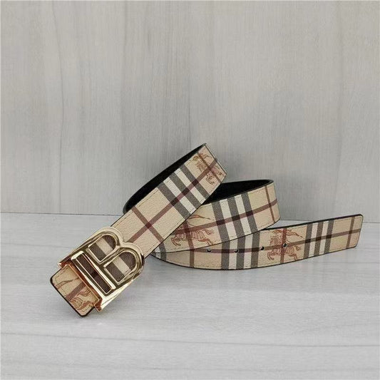 Burberry Vintage Pebbled Belt - (BRONZE)