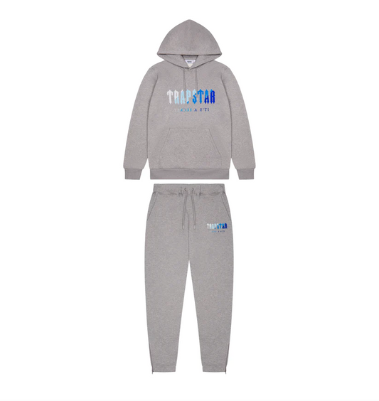 Trapstar Chenille Decoded Hoodie Tracksuit - (GREY ICE FLAVOURS)