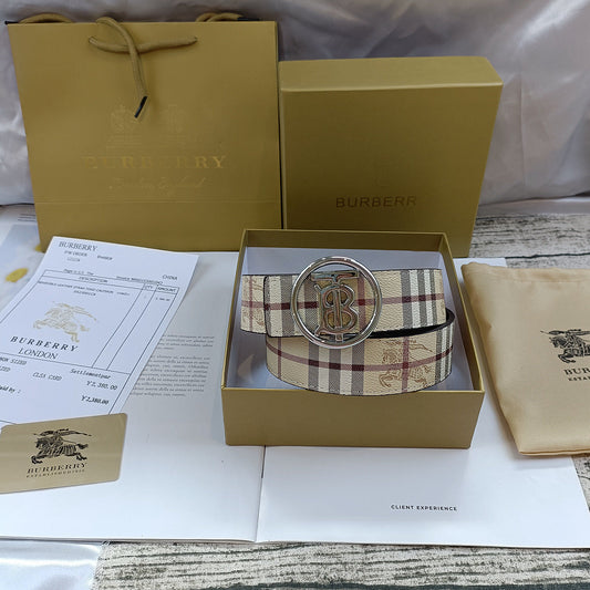 Burberry Vintage Circle Belt Silver