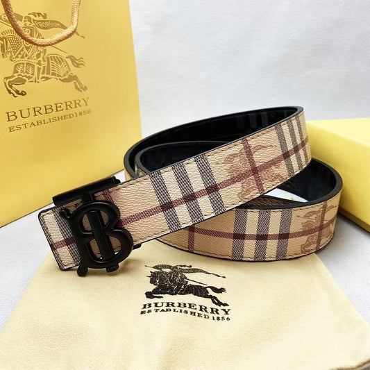 Burberry Vintage TB Belt - (TRIPLE BLACK)