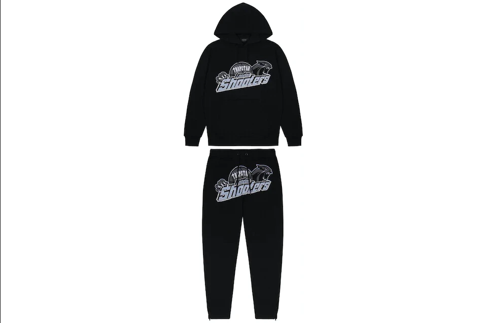 Trapstar Shooters Hoodie Tracksuit - (BLACK/SKYBLUE)