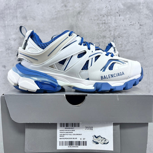 Balenciaga Track 3.0 White/Peacock Blue