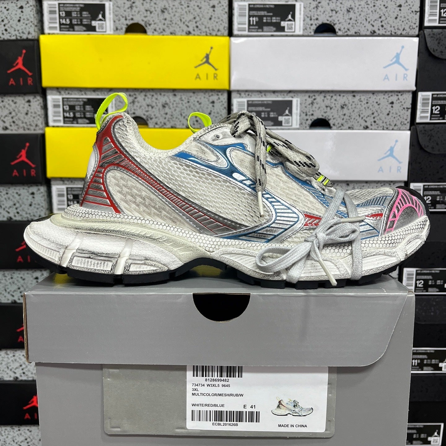 Balenciaga 3XL White Blue Red