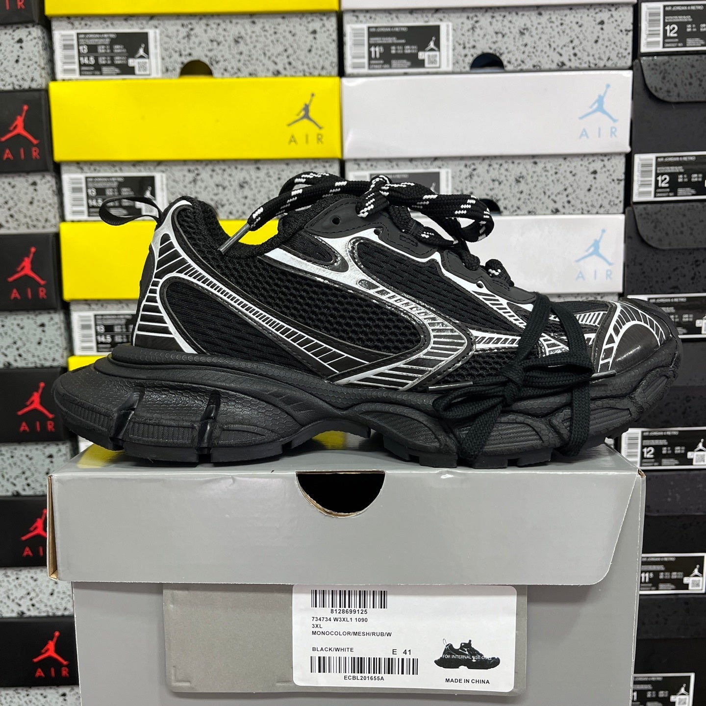 Balenciaga 3XL Black Grey Silver