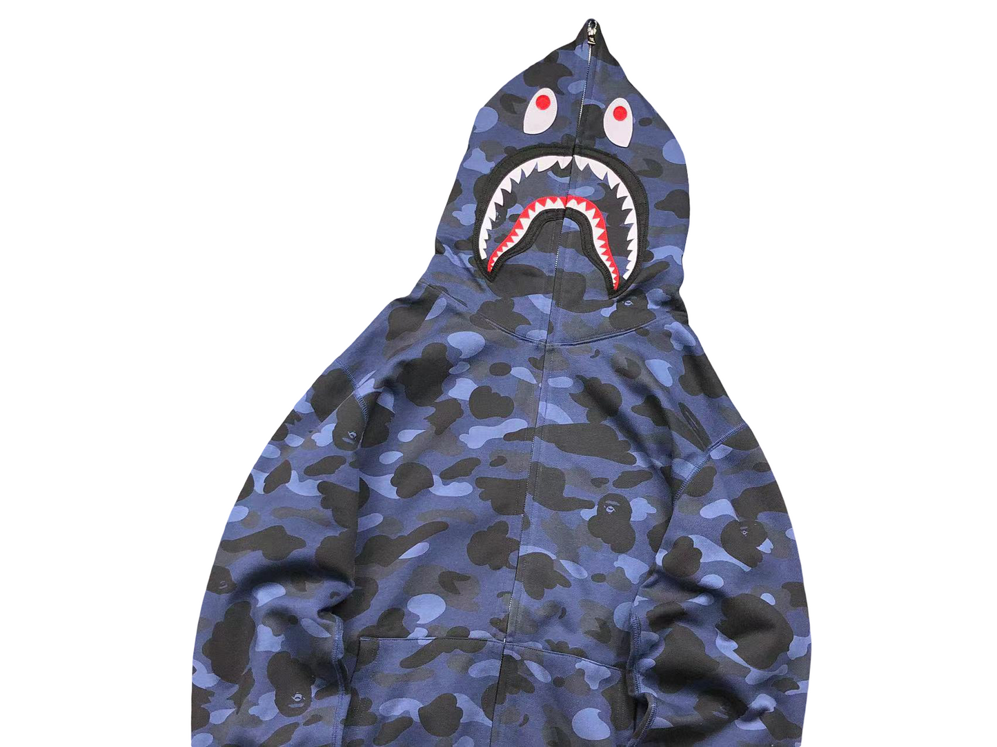 BAPE ABC Camo Shark Full Zip Hoodie - (NAVY)