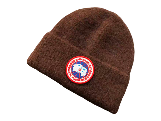 Canada Goose Pure Wool Beanie - (BROWN)
