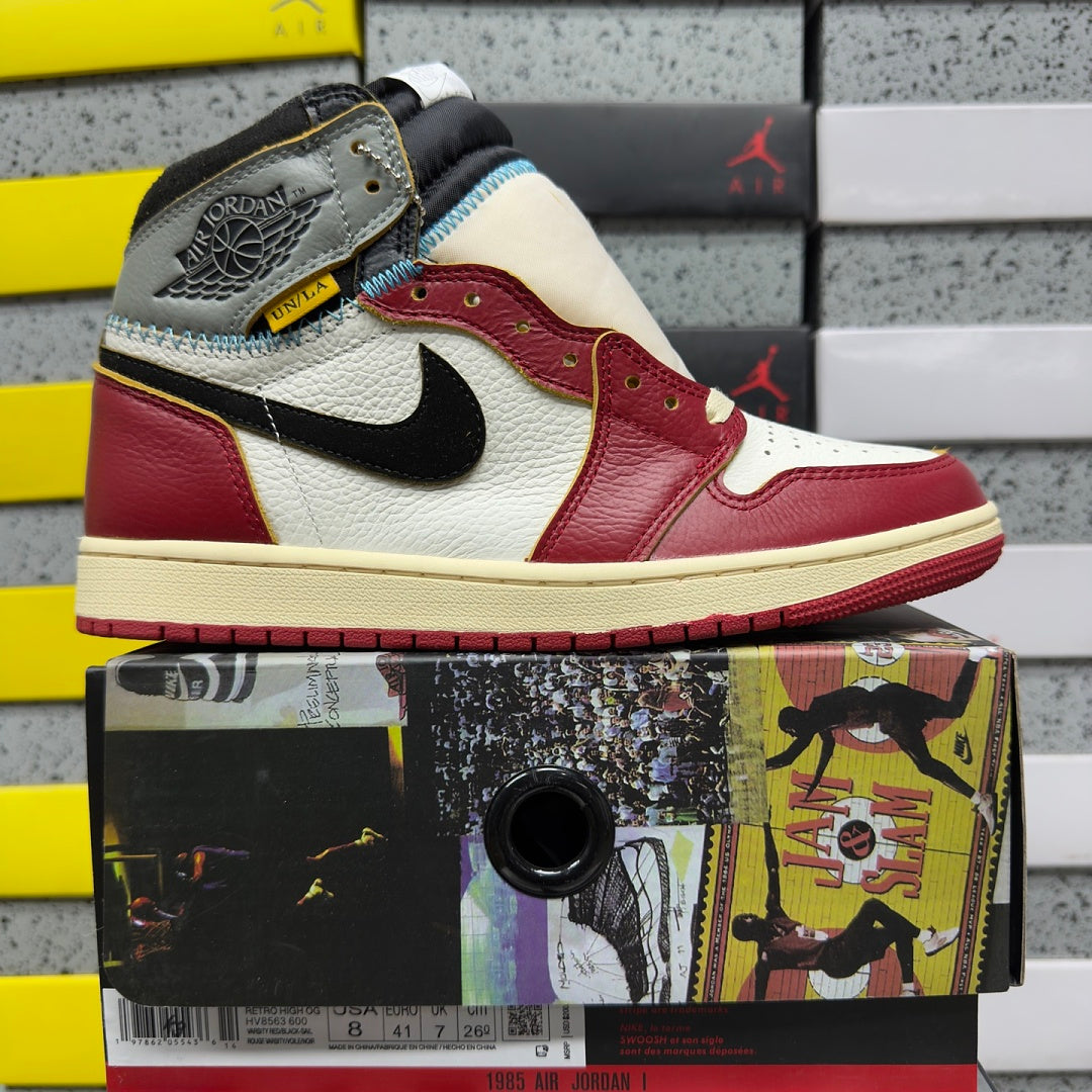 Jordan 1 Air X Union Varsity Red Shadow Grey ...