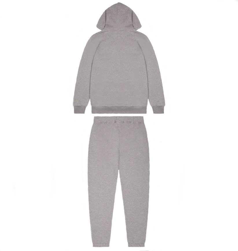 Trapstar Chenille Decoded Hoodie Tracksuit - (GREY/RED)