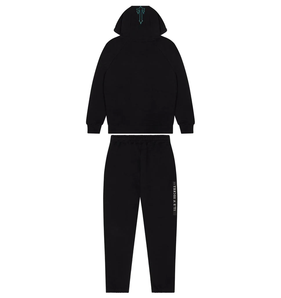 Trapstar Chenille Decoded 2.0 Hoodie Tracksuit - (BLACK/TEAL)