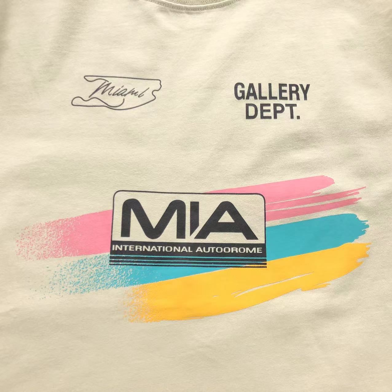 GALLERY DEPT. Automobile Miami Tee - (CREAM)