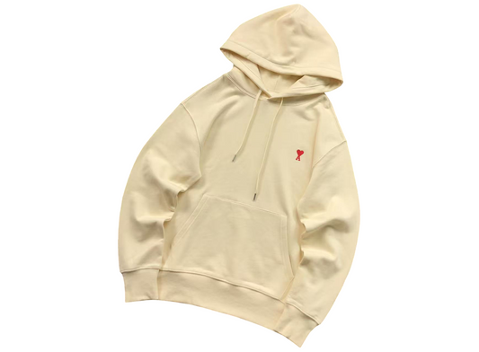 AMI Paris Red Heart Hoodie - (PEACH)