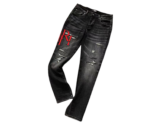 AMIRI Death Denim Jeans - (BLACK)
