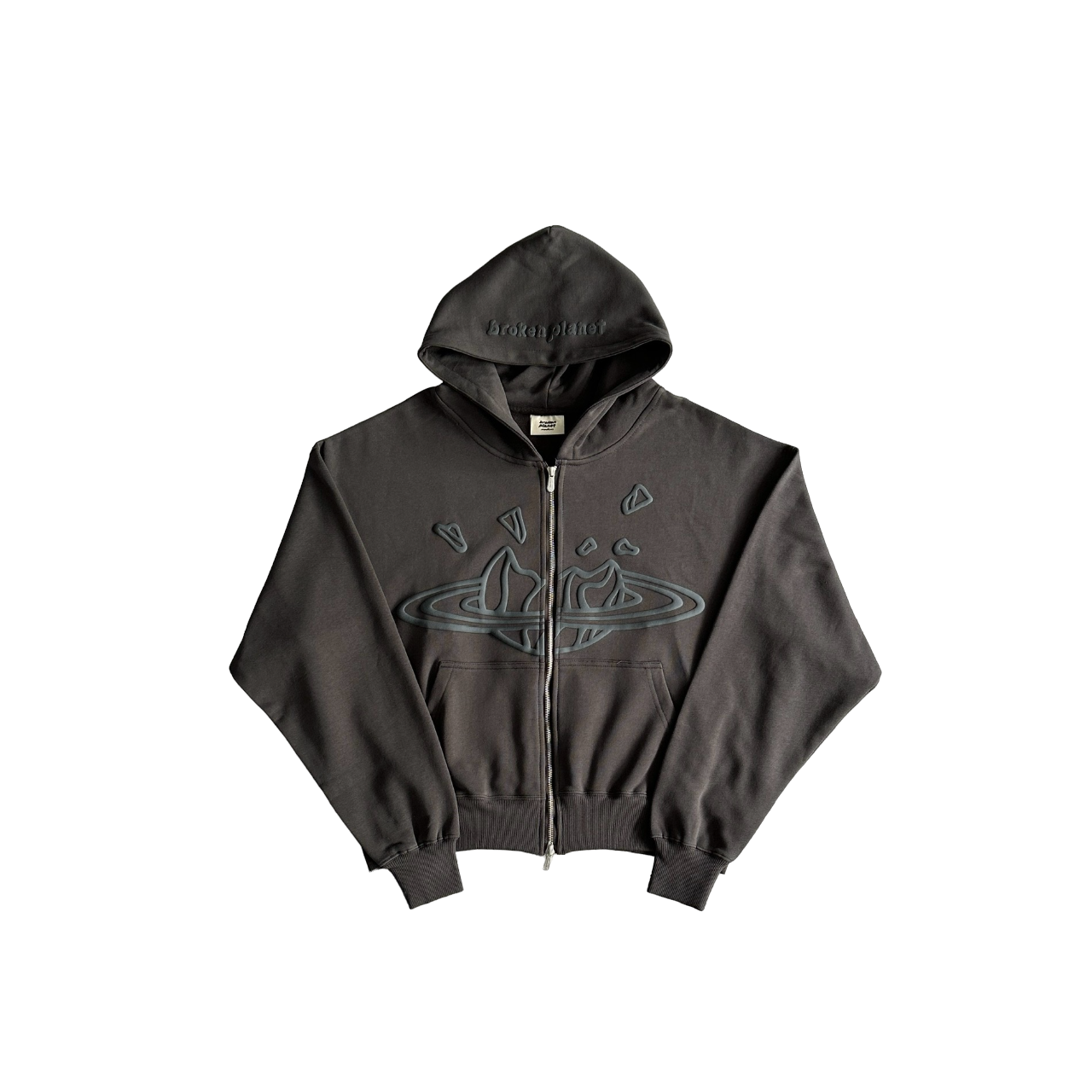 Broken Planet Classic Zip Hoodie - (BROWN)