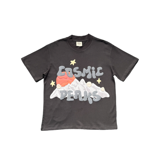 Broken Planet Cosmic Peaks Tee - (SOOT BLACK)