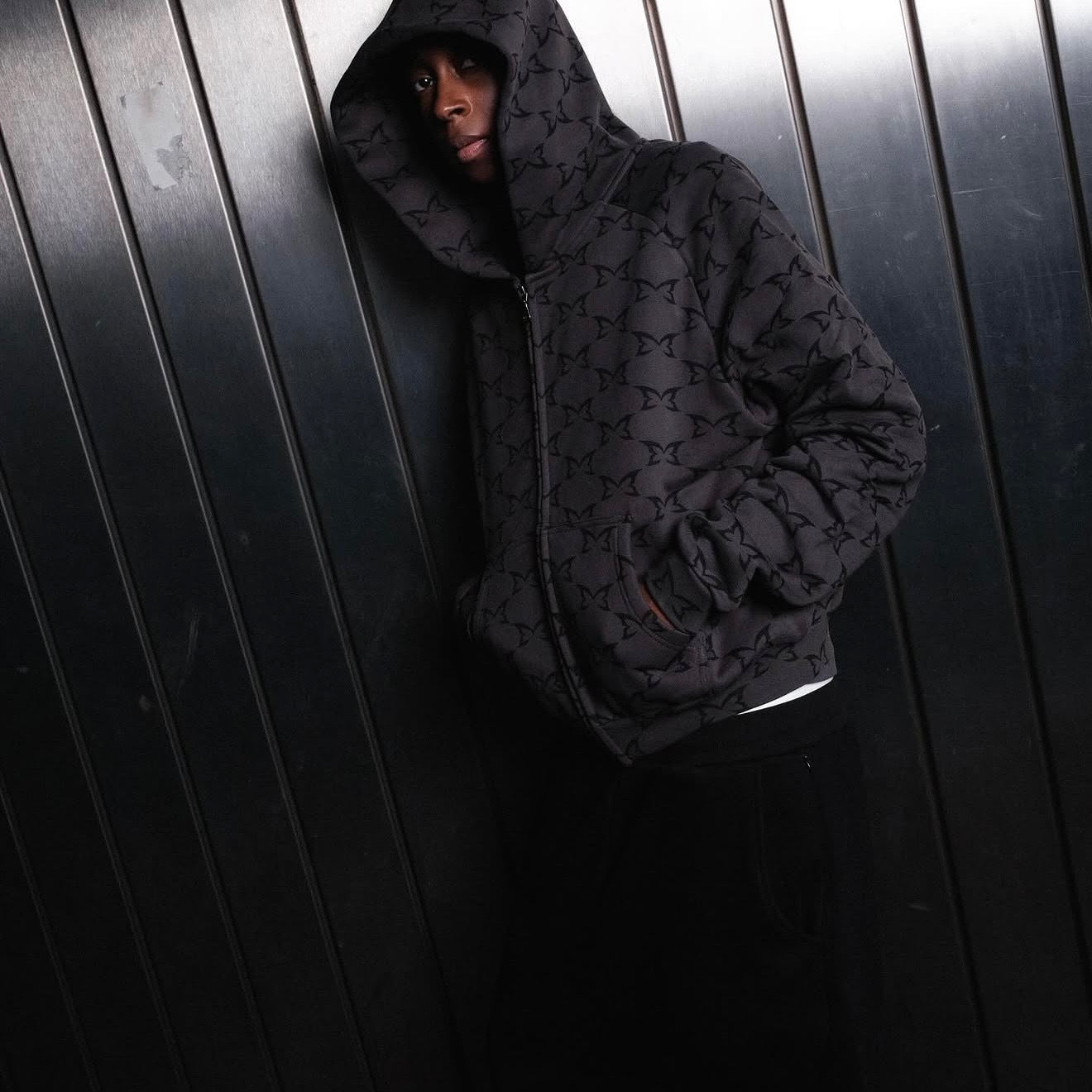 MERTRA Monogram Hoodie Dark Grey