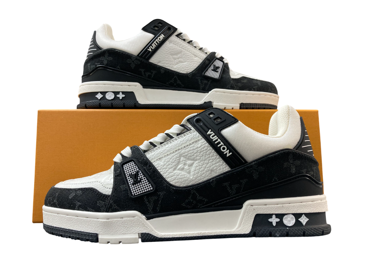 LV Trainer Denim Monogram - (WHITE/BLACK)