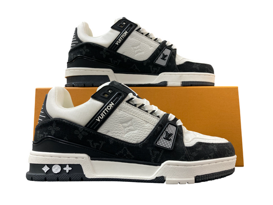 LV Trainer Denim Monogram - (WHITE/BLACK)