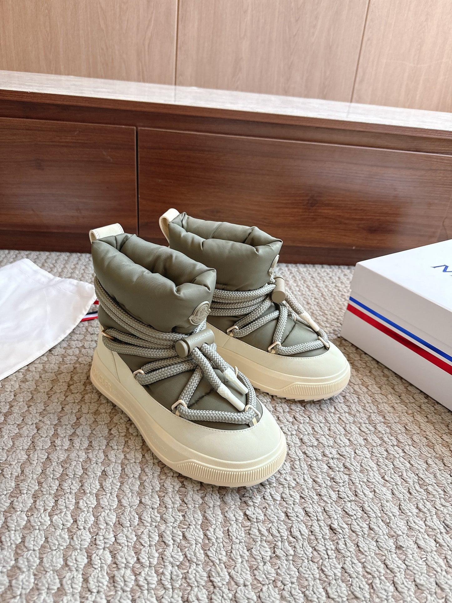 Moncler Altive Mid Snow Boots Sage Green
