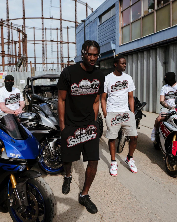 Trapstar Shooters Short Set White/Grey/Red