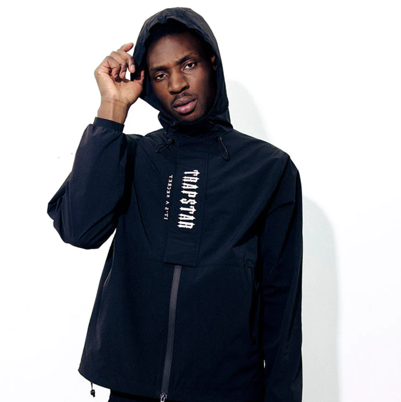 Trapstar Decoded Windbreaker - (BLACK/WHITE)