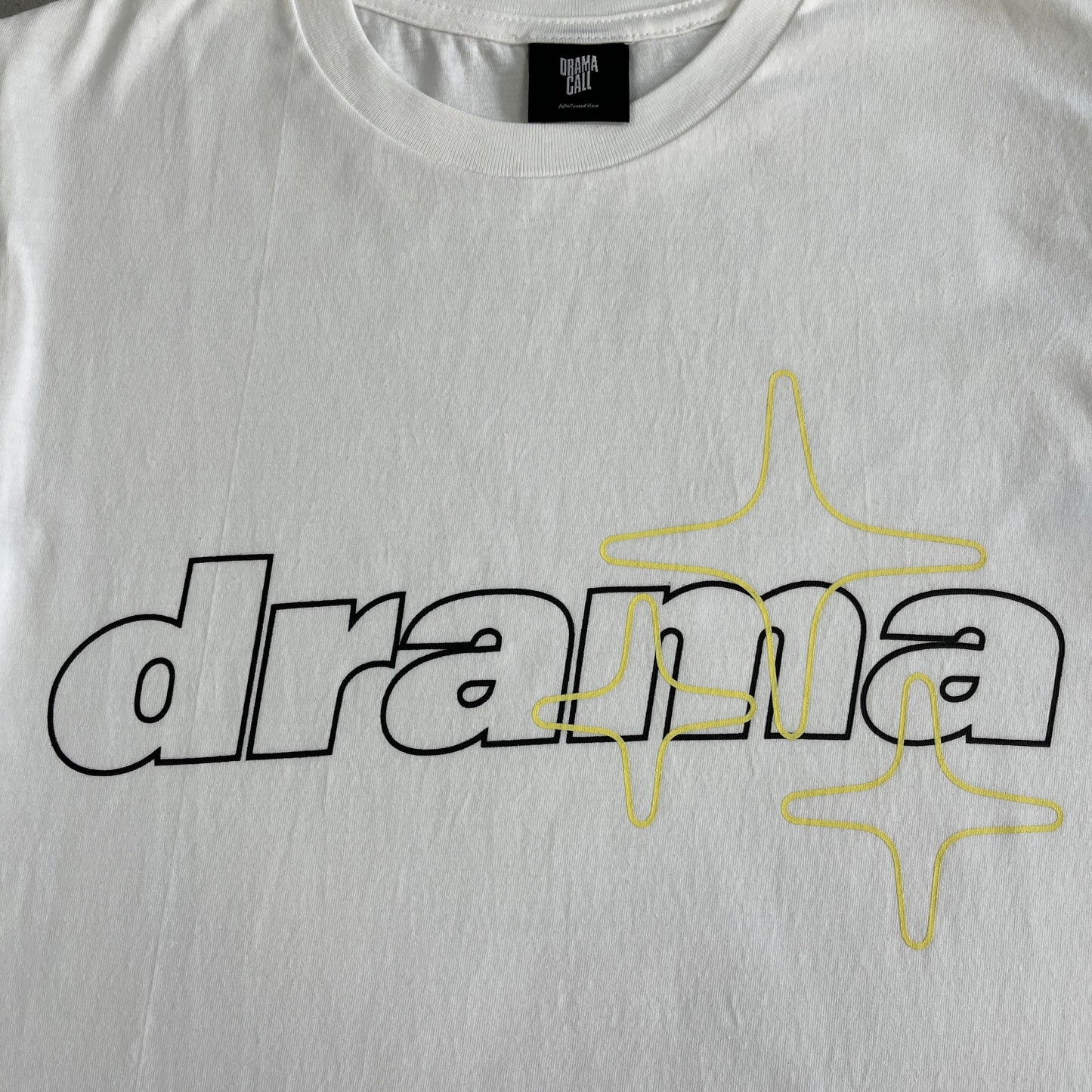 Drama Call Stars Tee - (WHITE/YELLOW)