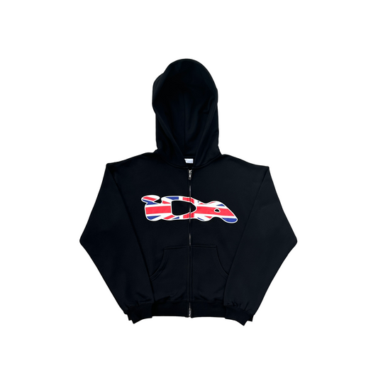 IDA UK Zip Hoodie - (BLACK)