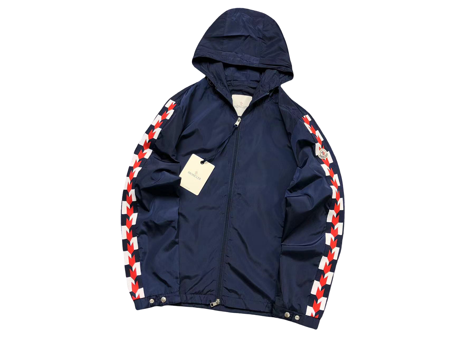 Moncler Checkered Windbreaker Navy