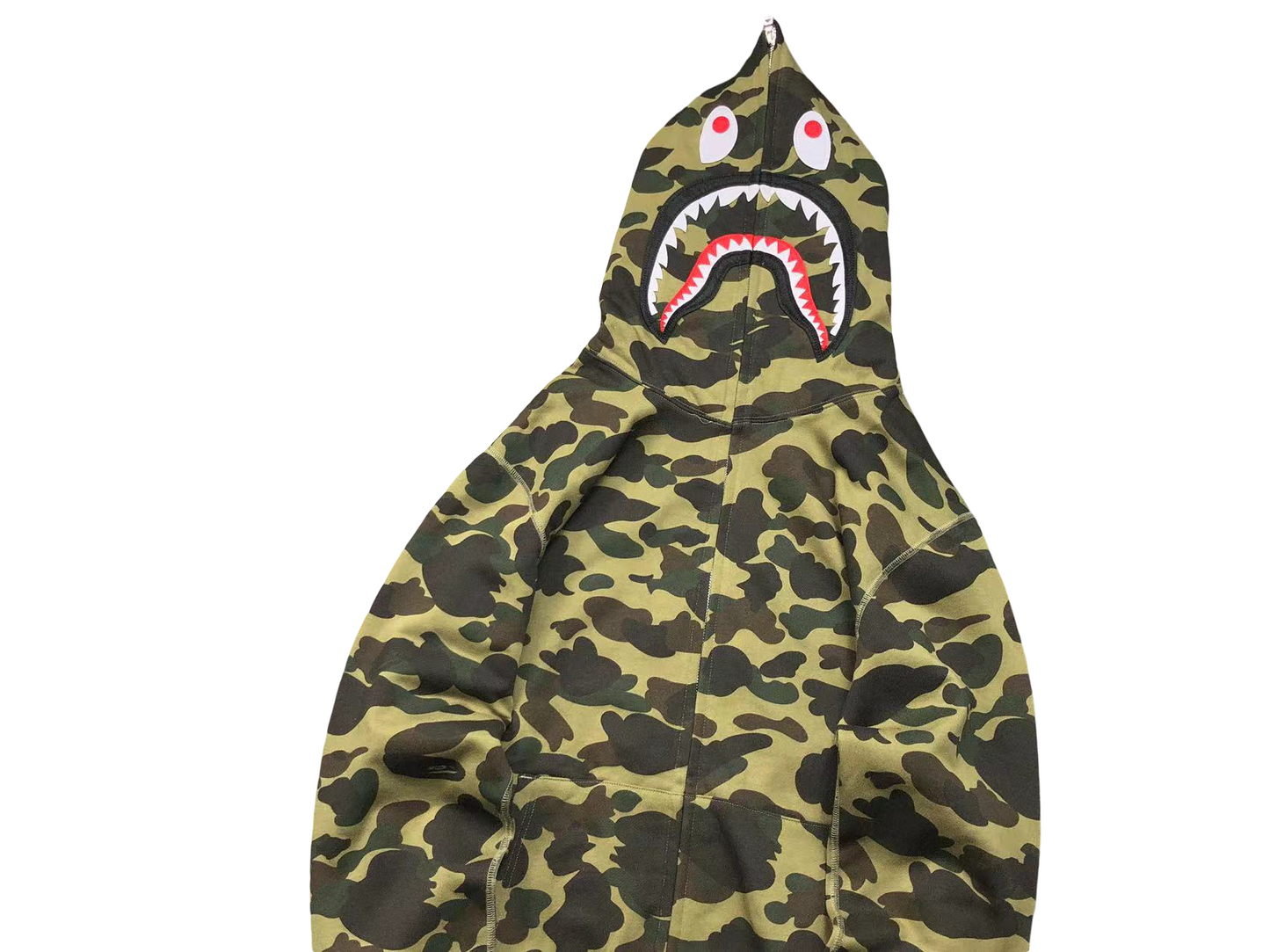 BAPE ABC Camo Shark Full Zip Hoodie - (GREEN CAMO)