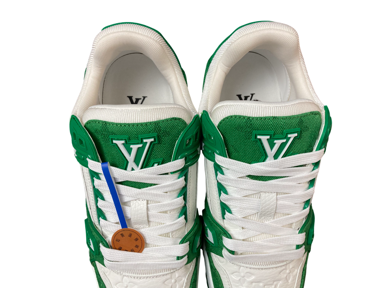 LV Trainer Denim Monogram - (WHITE/GREEN)