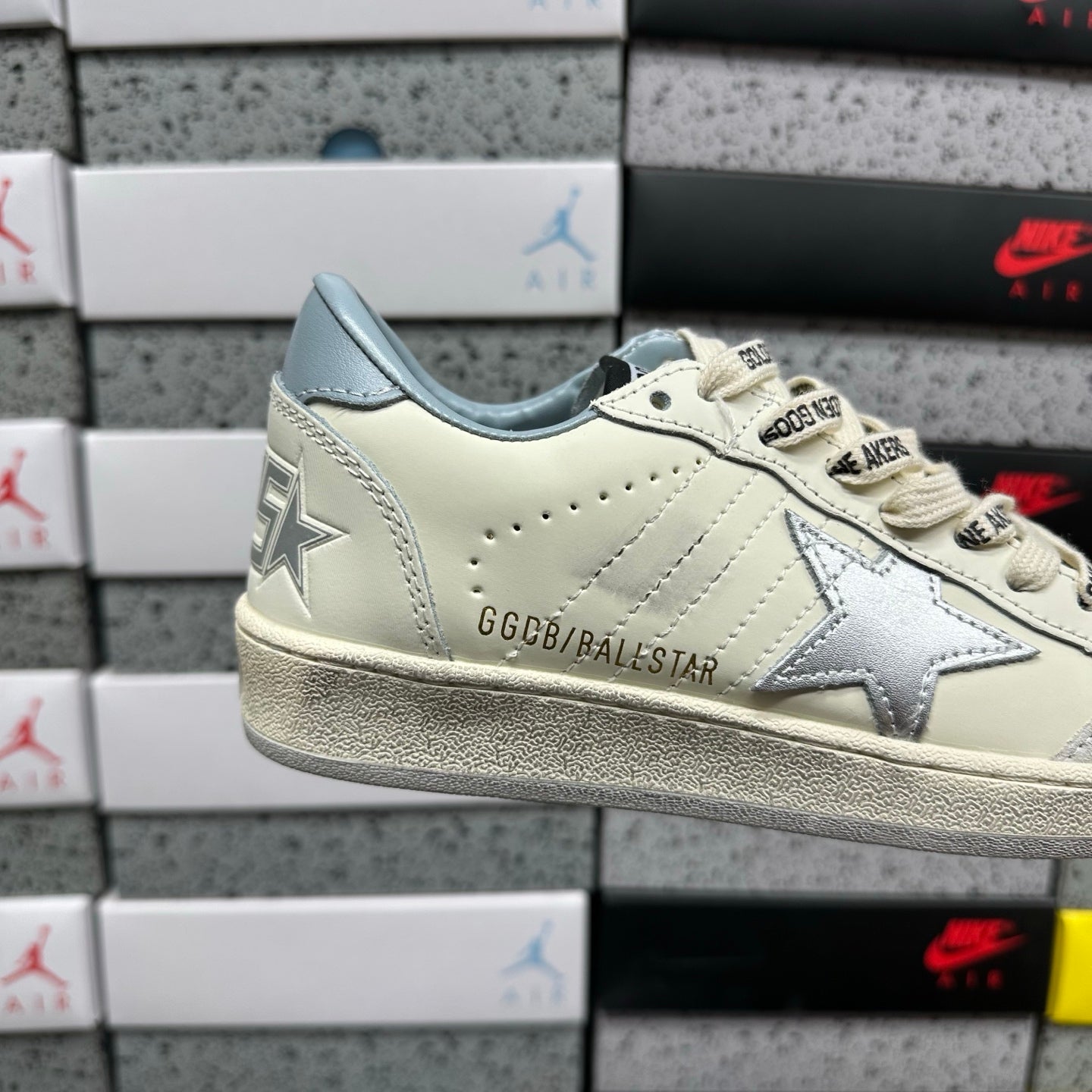 Golden Goose Ball Star Cream Light Blue