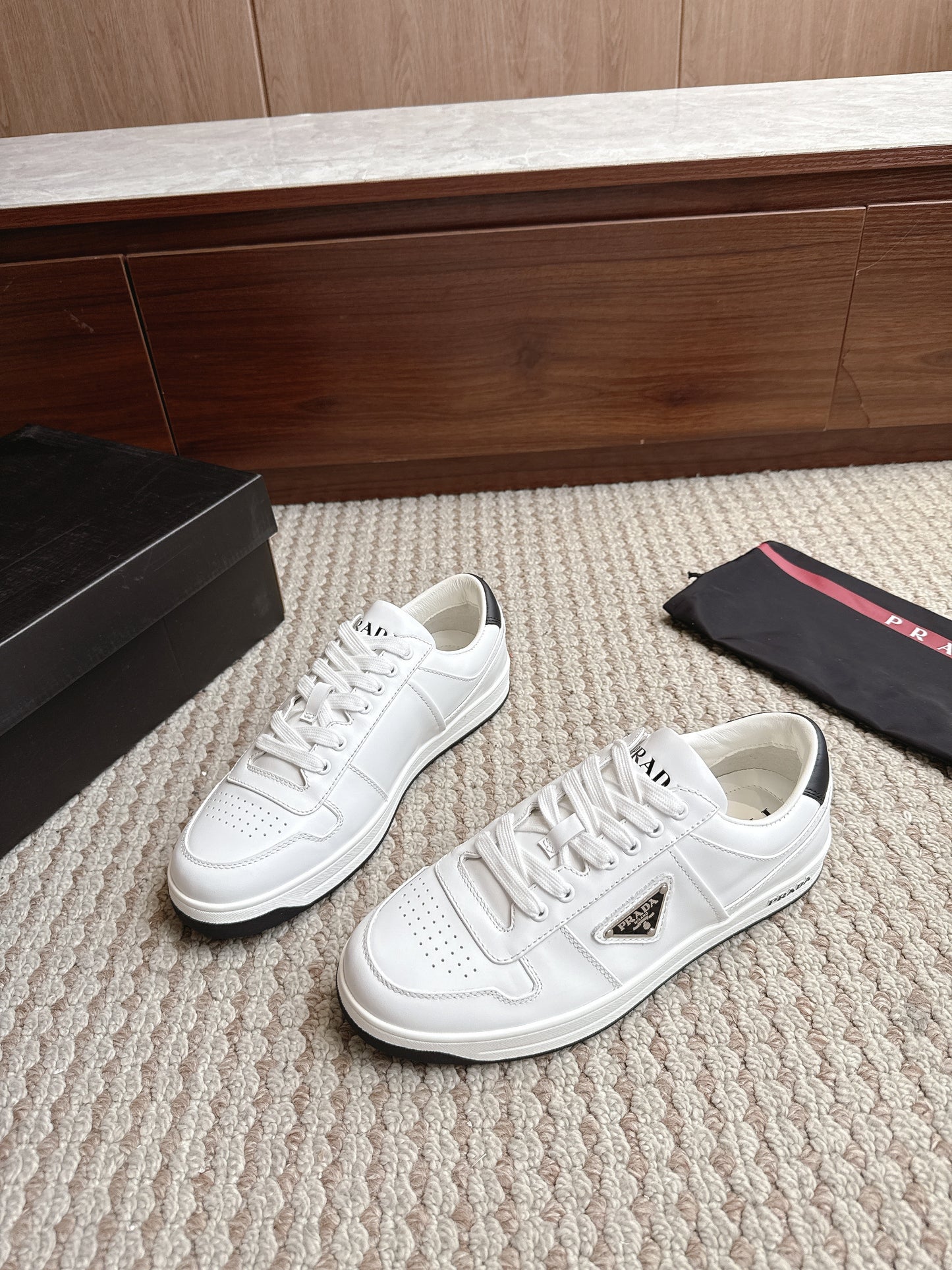 Prada Downtown Leather White Black