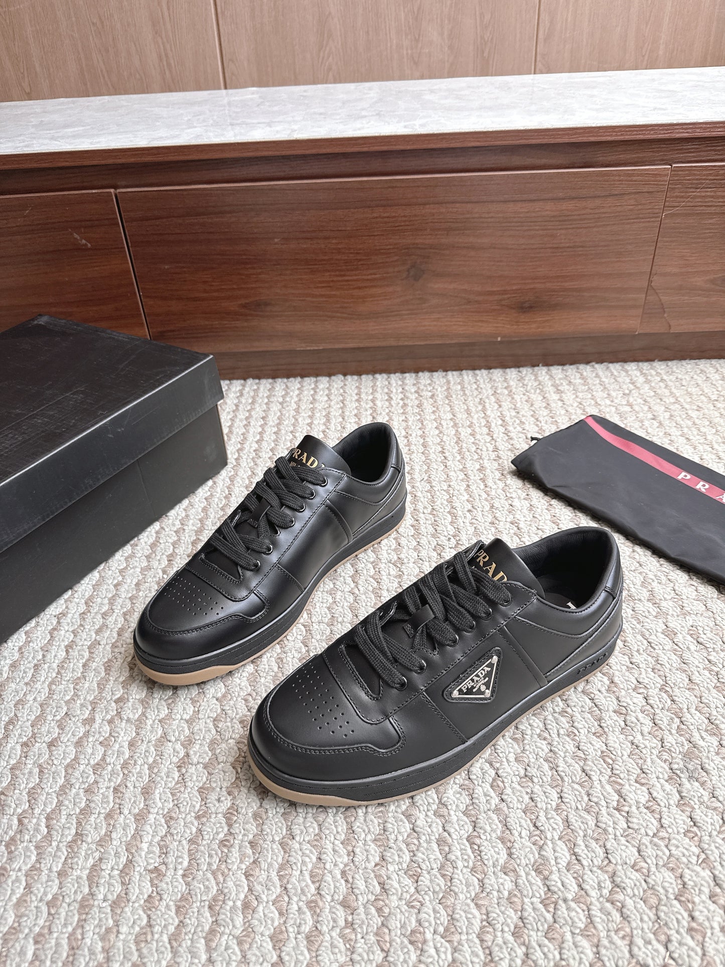 Prada Downtown Leather Triple Black