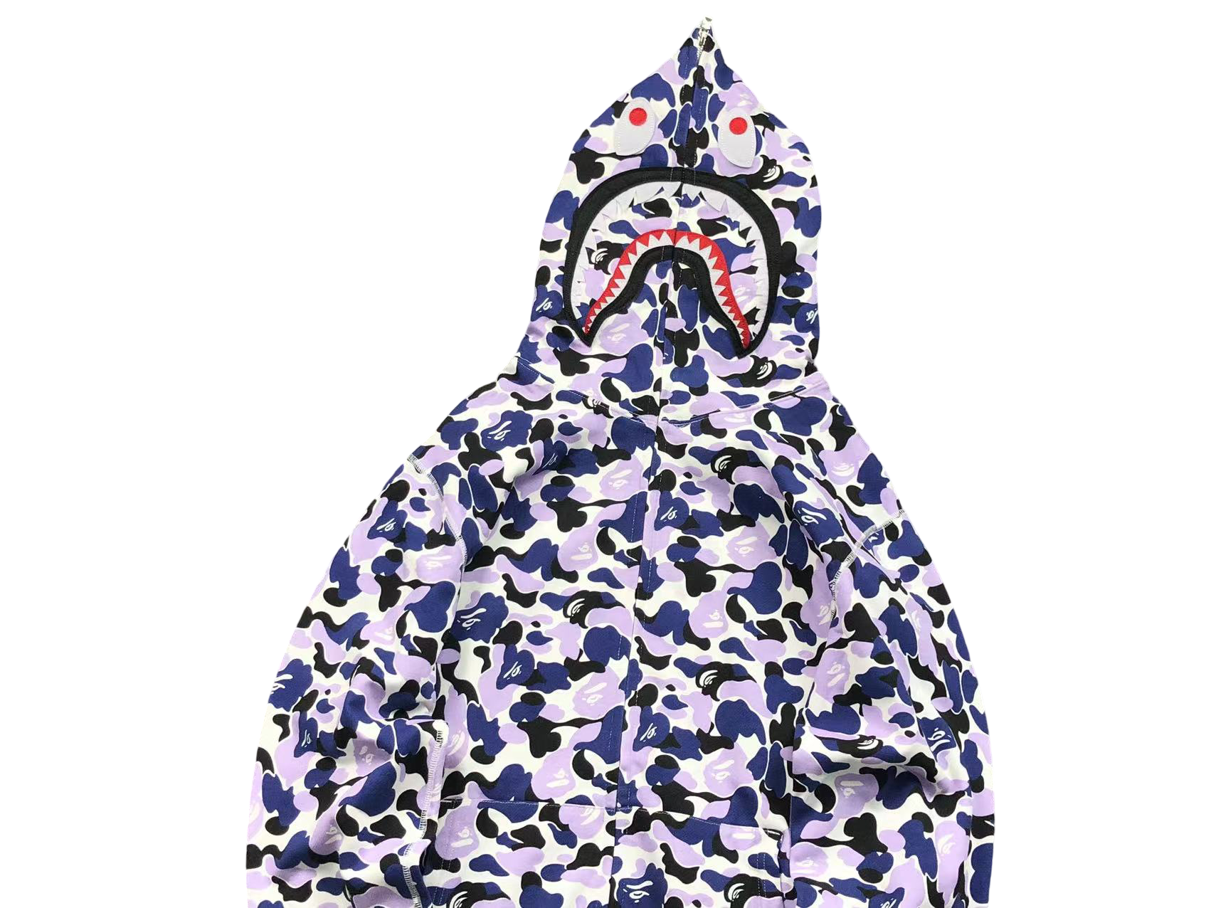 BAPE ABC Camo Shark Full Zip Hoodie Grape