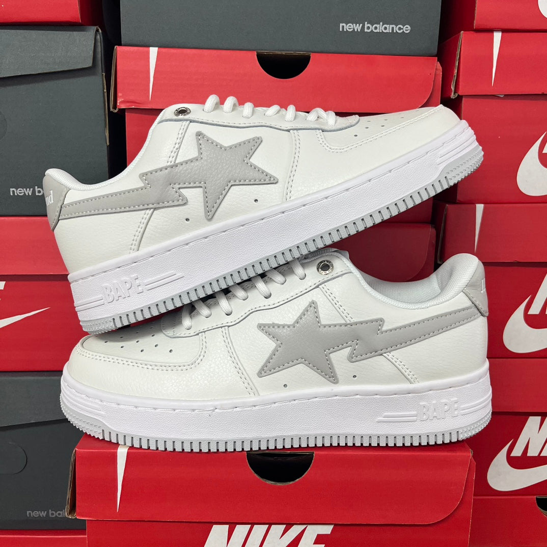 A Bathing Ape Bapesta - (WHITE/GREY)