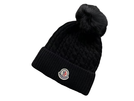 Moncler Pom-pom Beanie Black