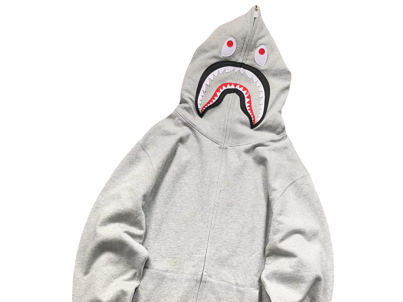 BAPE Shark Work Full Zip Hoodie Grey