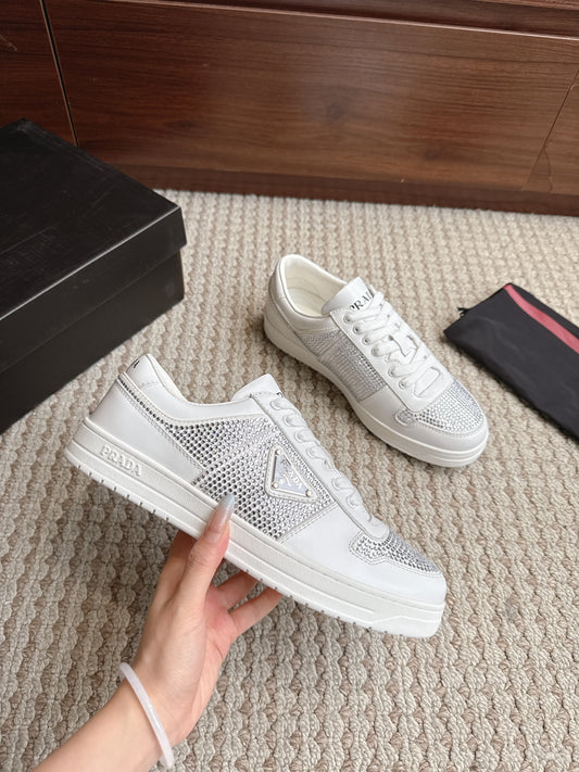 Prada Downtown Leather White Diamond