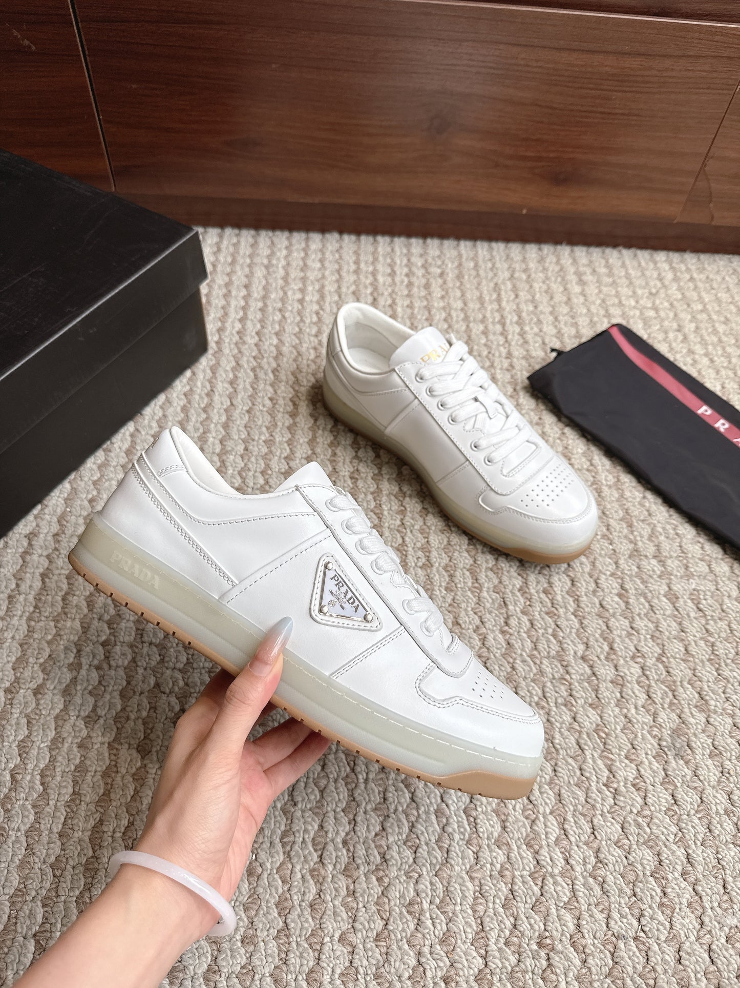 Prada Downtown Leather White