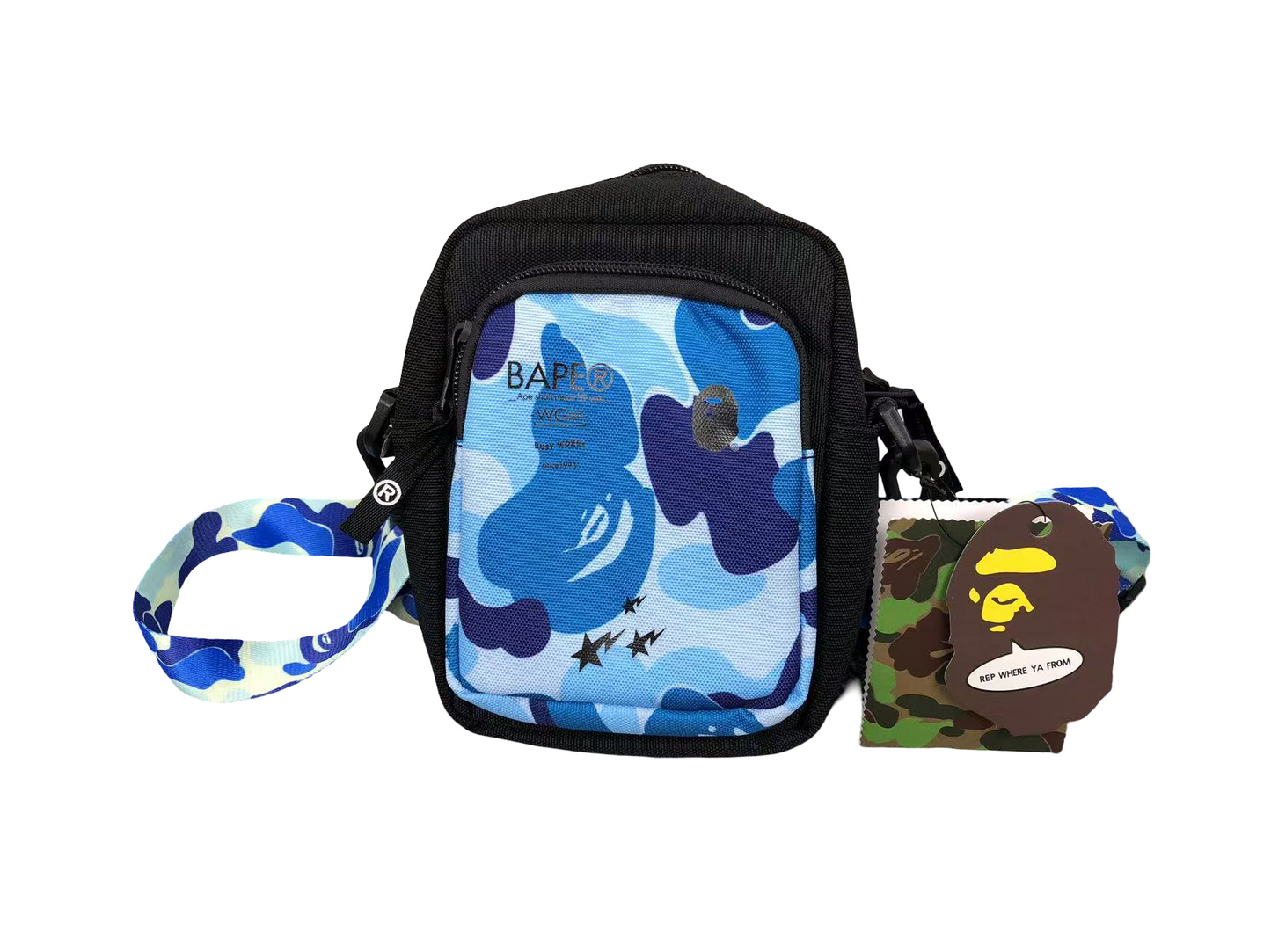 BAPE Camo Mini Bag Blue