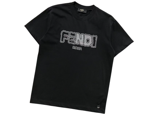 Fendi Mesh Logo Tee - (BLACK)