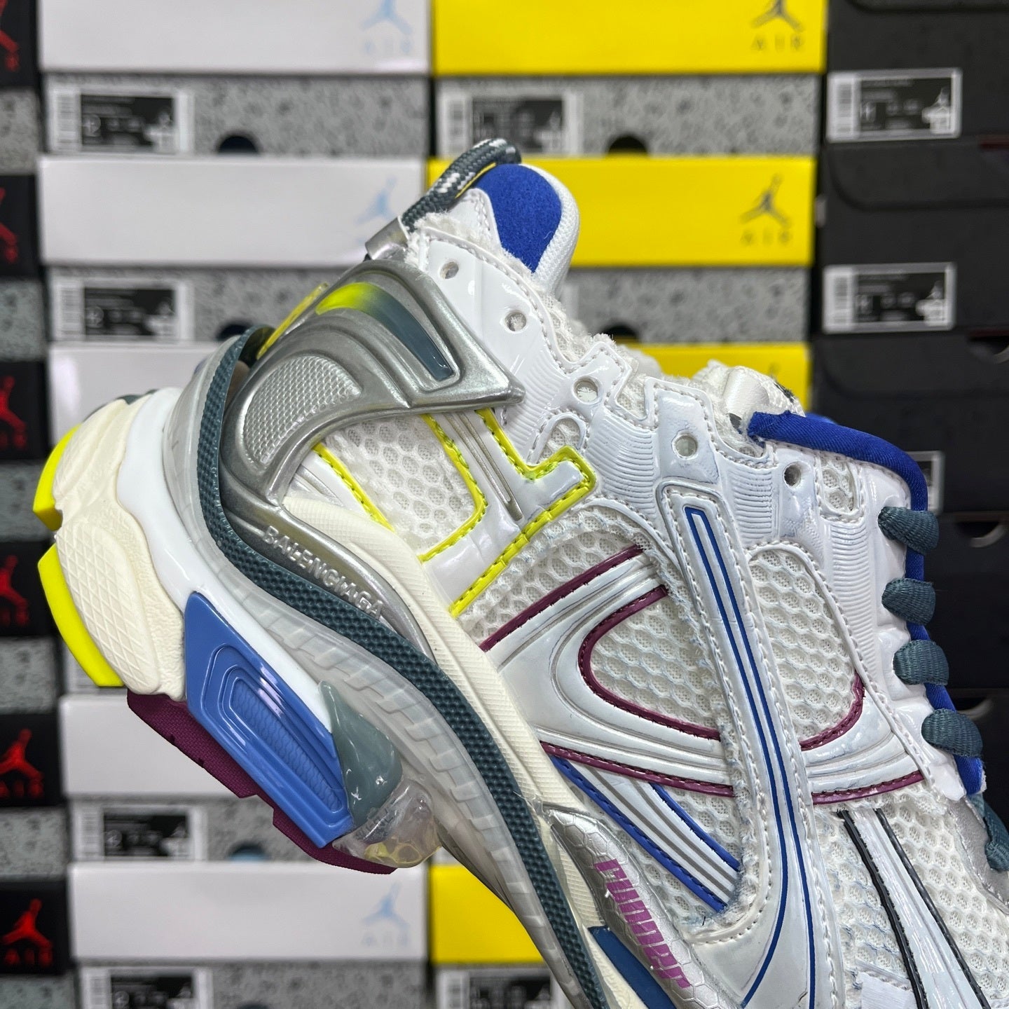 Balenciaga Runner 7.5 White Blue Purple