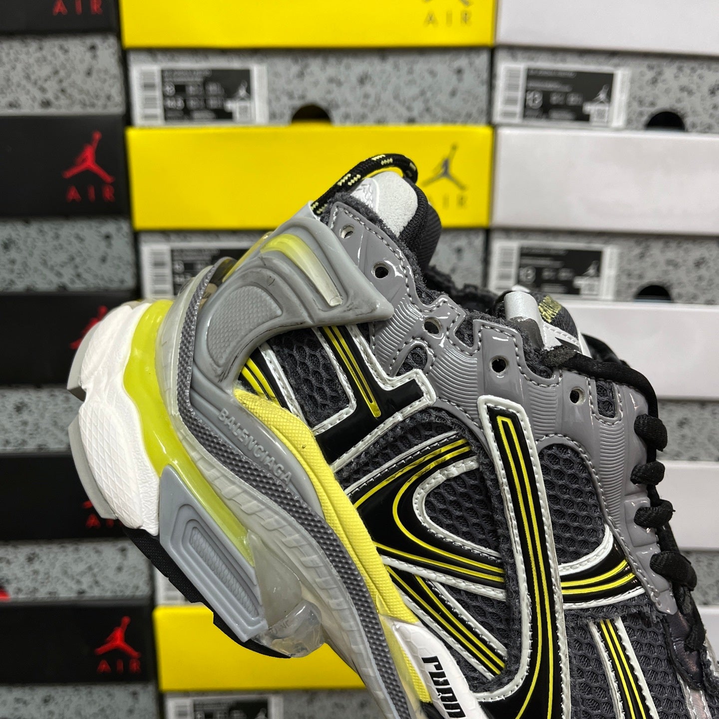 Balenciaga Runner 7.5 Black Grey Neon