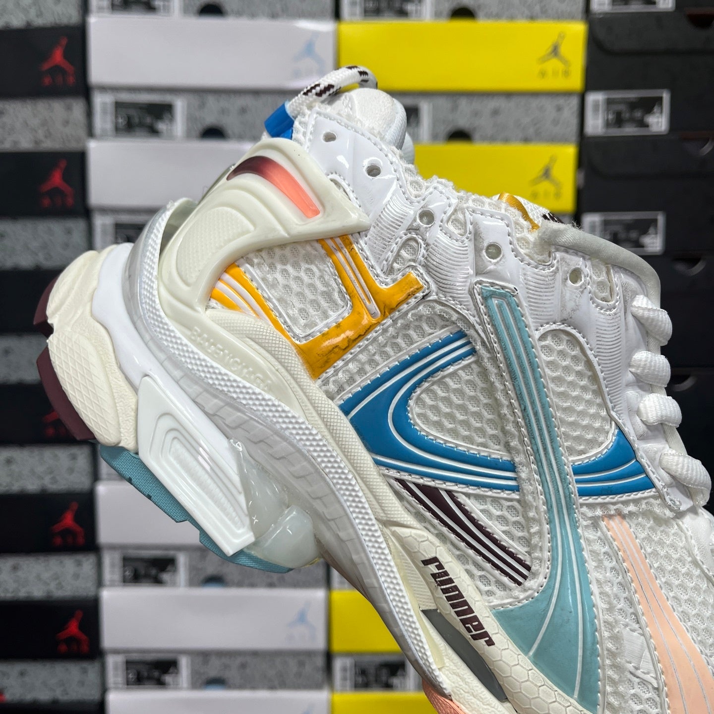 Balenciaga Runner 7.5 Blue White Peach