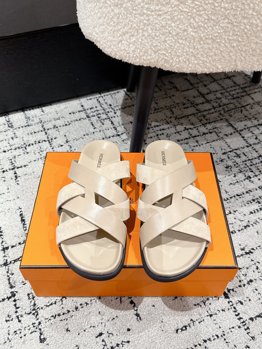 Hermes Kazimir Slide Ivory