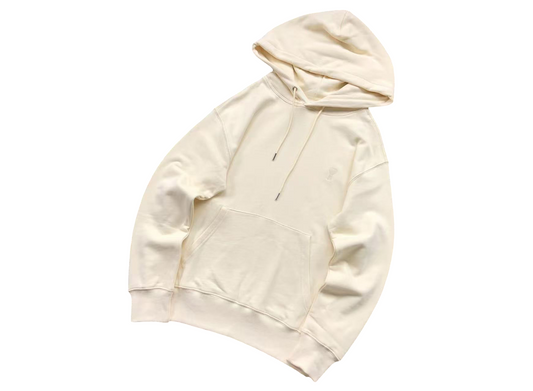 AMI Paris Classic Heart Hoodie - (CREAM)