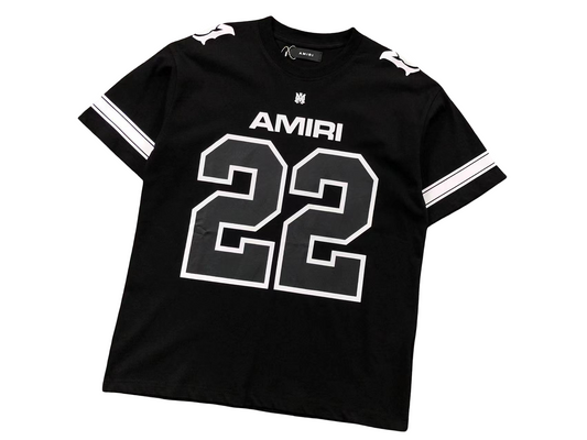 AMIRI Football 22 Tee - (BLACK)